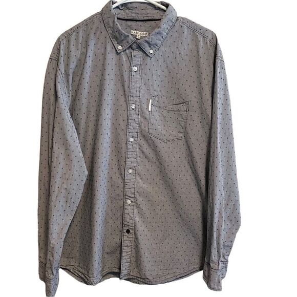 MARK ECKO- Men’s White & Black Long Sleeve Button Down Swiss Dot Shirt, Size XL - Picture 10 of 10